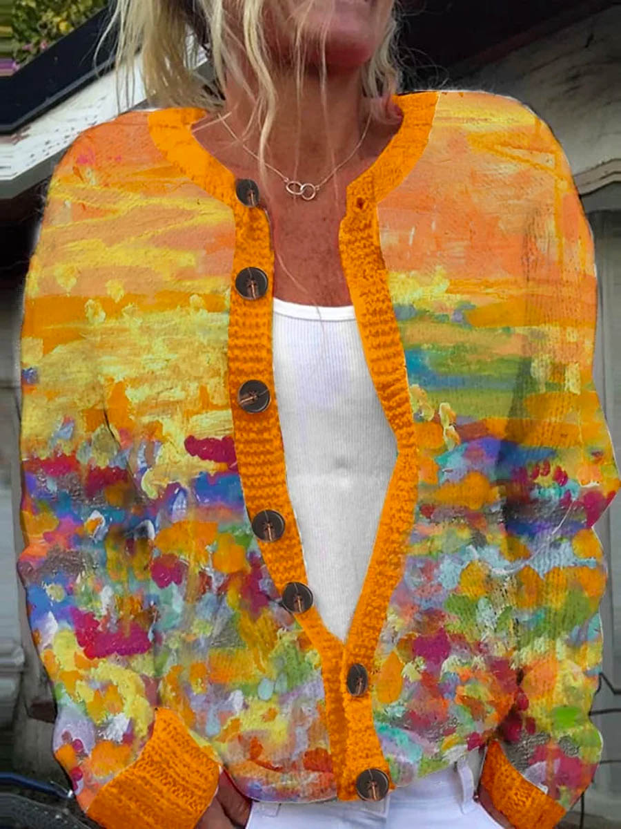 womens-vintage-painting-pattern-art-print-buttoned-cardigan-sweater