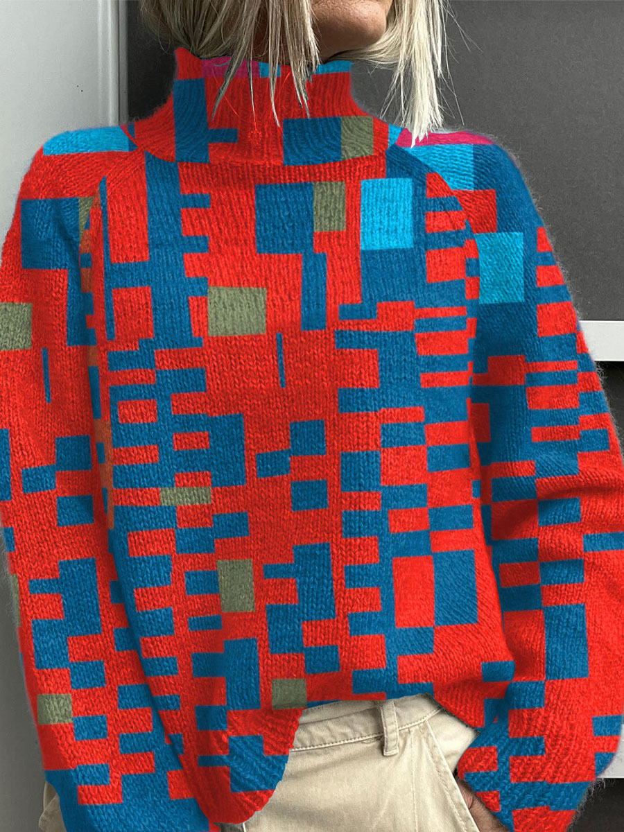 vintage-abstract-geometric-art-print-knit-turtleneck-pullover-sweater