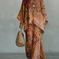 Women's Vintage Ethnic Style Pattern Print Casual Cotton Linen Suits