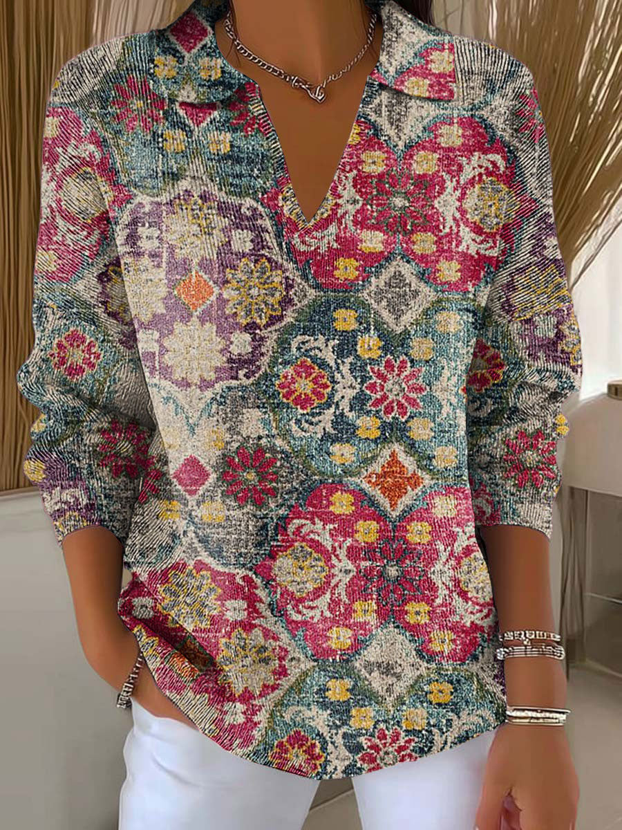 womens-vintage-flower-art-printed-casual-hooded-button-sweater-27sk