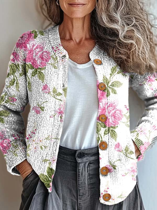 womens-retro-art-floral-print-buttoned-cardigan-sweater-zd1t