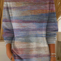 Women's Gradient Striped Casual Pullover Sweater