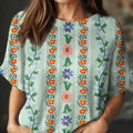 womens-vintage-floral-art-print-casual-crew-neck-short-sleeve-knitted-sweater-dxzu