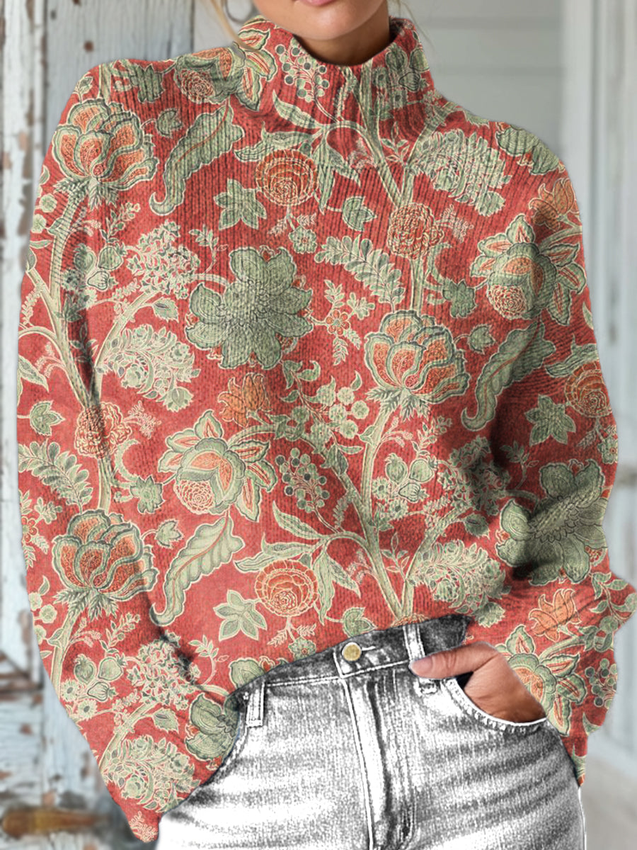 vintage-ethnic-floral-art-print-knit-turtleneck-pullover-sweater-p8gh