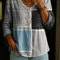 Women's Geometry Pattern Art Print Casual Cotton Shirt