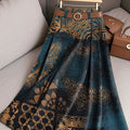 Women's Retro Pattern Casual Print Cotton Skirt