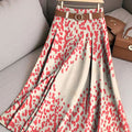 Women's Retro Flowers Pattern Casual Print Cotton Skirt