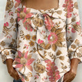 Women's Floral Art Print Casual Stylish Cotton Shirt