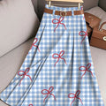 Women's Vintage  Abstract Geometry Art Print Cotton Skirt