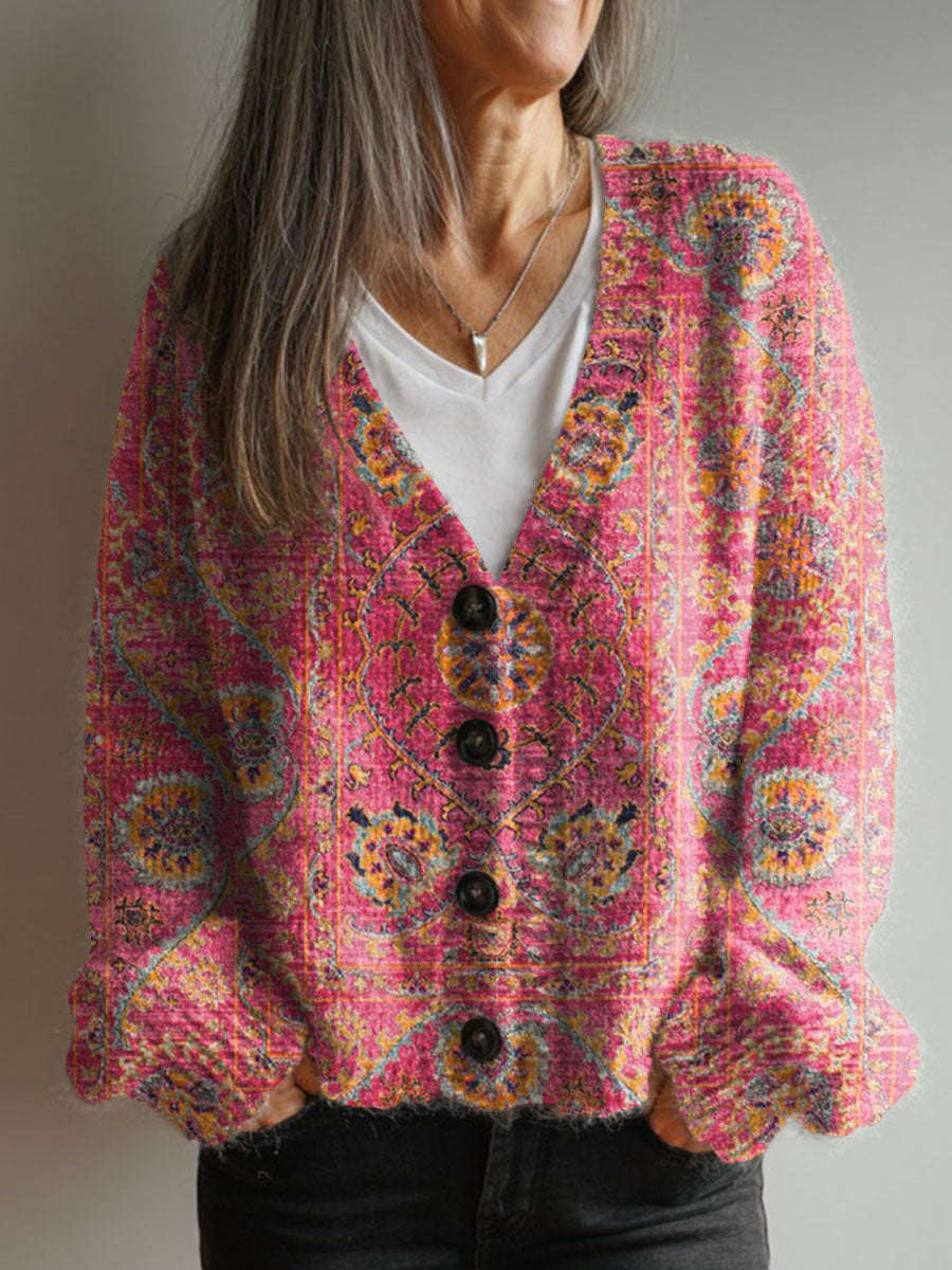 vintage-flower-art-print-buttoned-v-neck-cardigan-sweater-eu0u