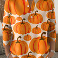 Women's Halloween Pumpkin Art Print Buttoned Cardigan Sweater