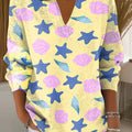womens-star-shell-printed-casual-sweater