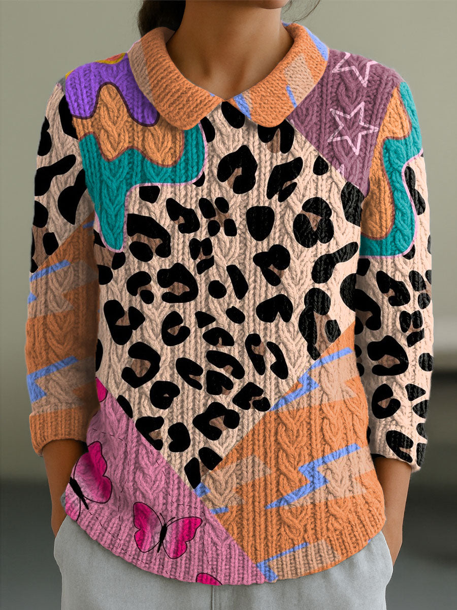 womens-colorful-irregular-leopard-print-casual-peter-pan-collar-3-4-sleeve-sweater