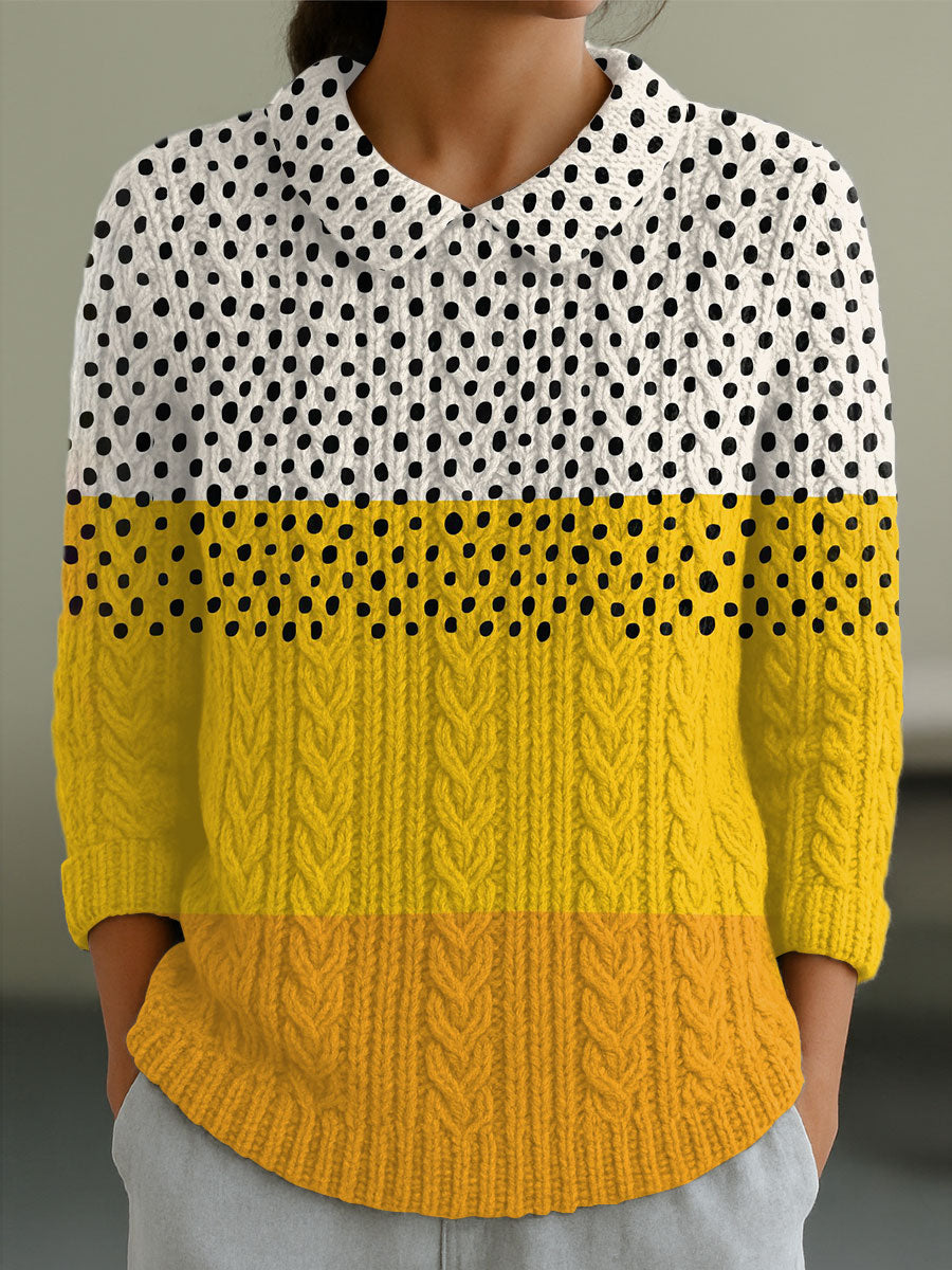 womens-vintage-abstract-geometric-art-print-casual-peter-pan-collar-3-4-sleeve-sweater-pea9