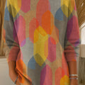 womens-geometric-pattern-art-print-casual-pullover-sweater-pp4a