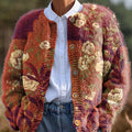 vintage-beautiful-flower-painting-art-print-buttoned-cardigan-sweater