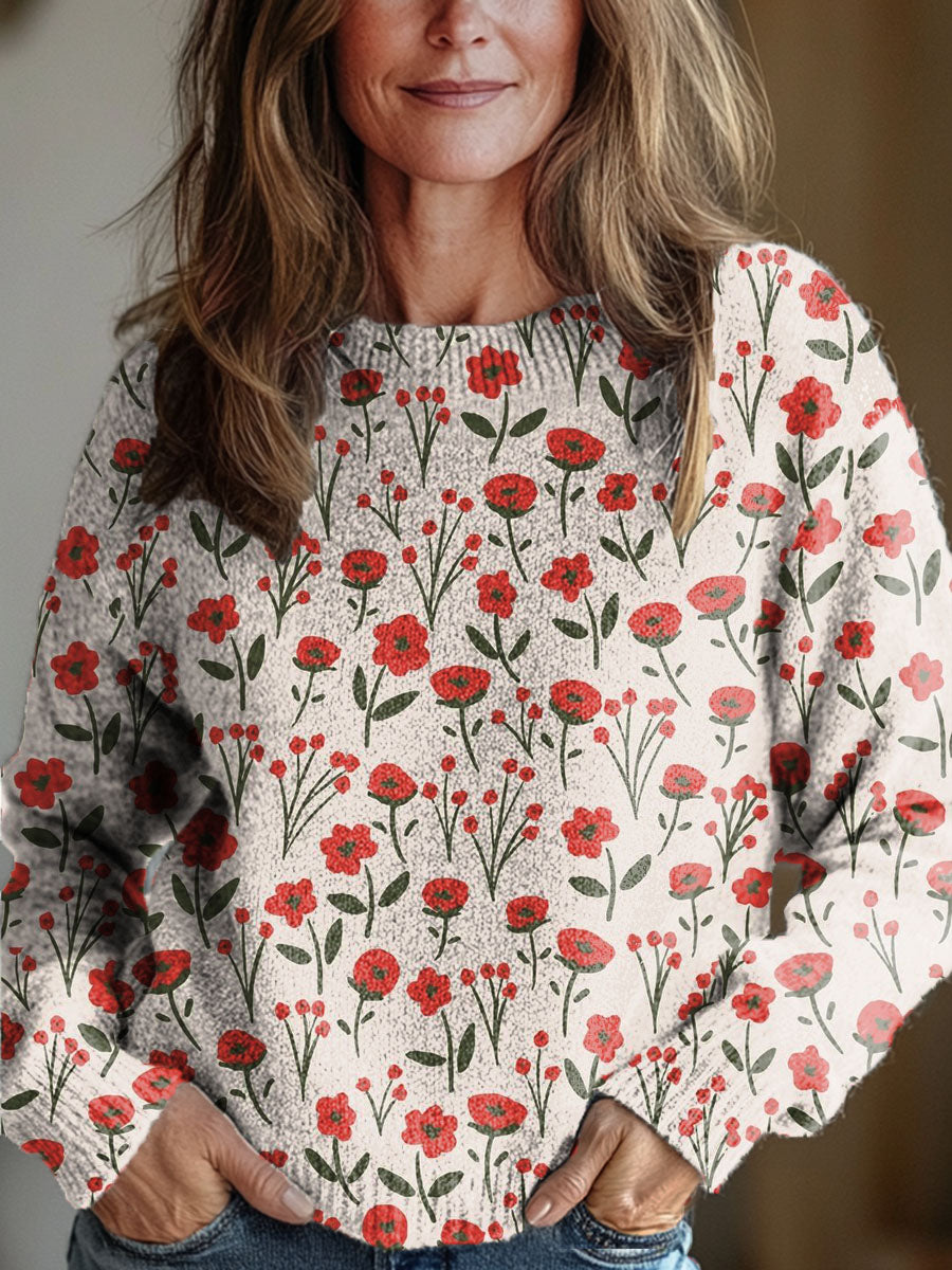 womens-vintage-floral-art-print-knit-pullover-sweater-nxm0