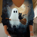 womens-vintage-ghost-art-print-casual-pullover-sweater-sp71