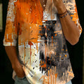 Women's Abstract Pattern Art Print Casual Cotton Shirt