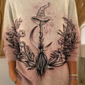 Women's  Halloween Witch Art Print Casual Pullover Sweater