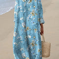 Robe décontractée à imprimé floral vintage pour femme