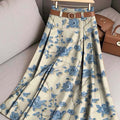 Women's Floral Art Print Casual Cotton Skirt