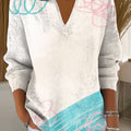 Women's Curve Printed Casual Sweater