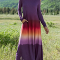 Women's Bohemian Gradient Splicing Stretch Dress