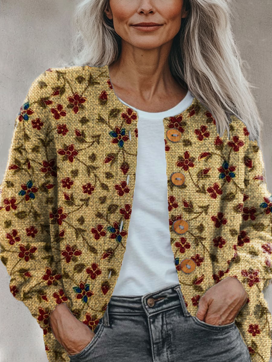 womens-vintage-floral-art-print-buttoned-cardigan-sweater-qqkh