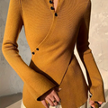 stand-collar-cross-button-sweater-top
