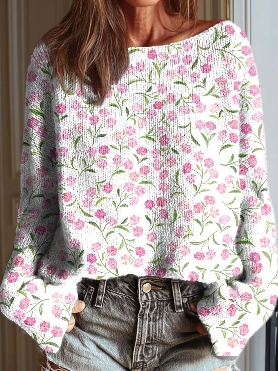 womens-retro-art-flowers-casual-pullover-sweater-c5y4