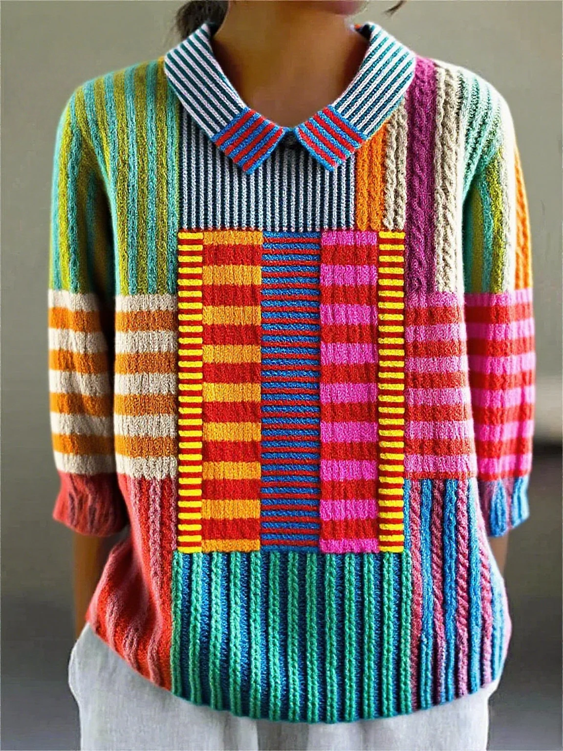 Women's Casual  3/4 Sleeve Sweater