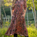 Comfortable Paisley Print Shirt Midi Dress