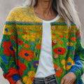 floral-multicolor-print-buttoned-cardigan-sweater