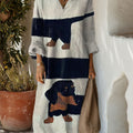 Women's Dachshund Vintage Art Print Dress