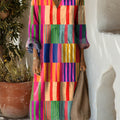 Women's Geometric Pattern Art Print Cotton Dress
