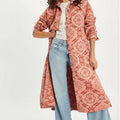 Jacquard Maxi Shirt Jacket