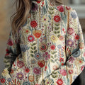 womens-vintage-floral-art-print-knit-turtleneck-pullover-sweater-a1bq