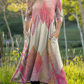 Women's Retro Geometric Colors Art Casual Print Dress