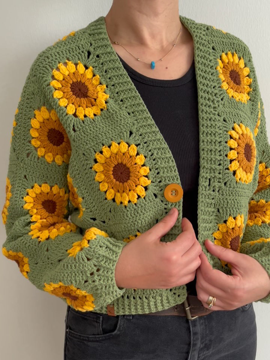 sunflower-crochet-cardigan-sweater