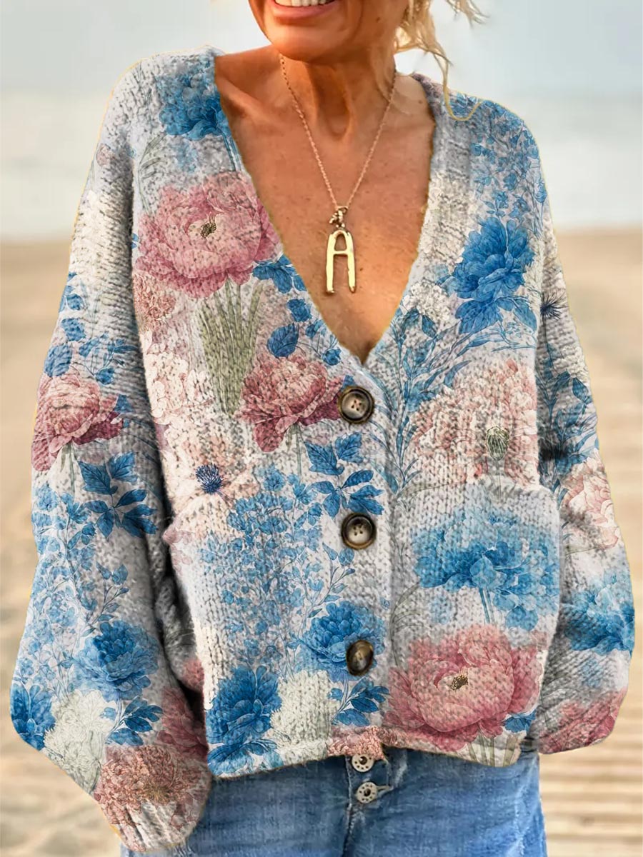 womens-floral-pattern-art-print-casual-pullover-sweater-g02c