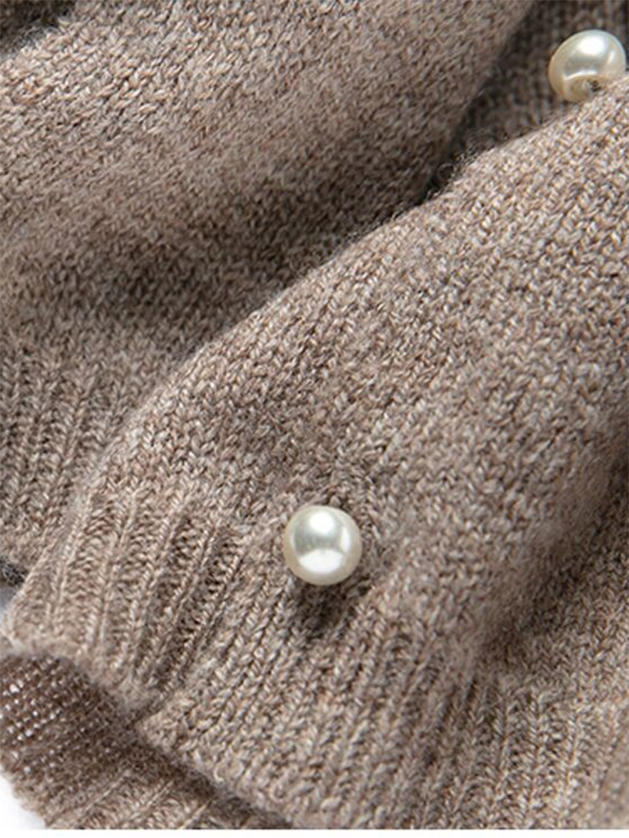 Pearl Button Batwing Sleeve Cardigan Sweater