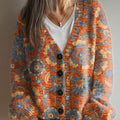 vintage-flower-art-print-buttoned-v-neck-cardigan-sweater-hr6r