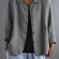 Women's Casual Cotton And Linen Shirt