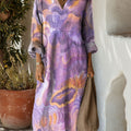 Women's Purple Art Print Dress