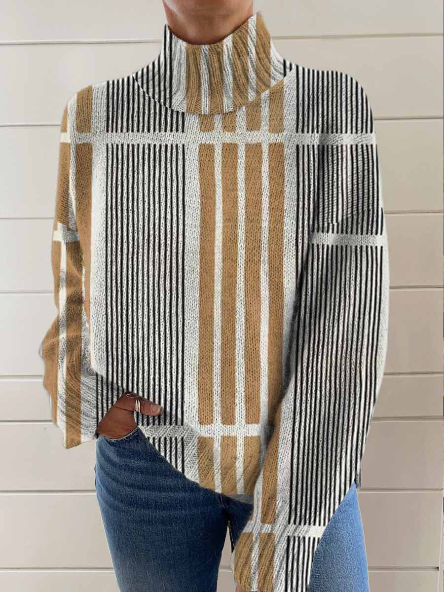 womens-retro-art-lines-print-knit-turtleneck-pullover-sweater-ajd0