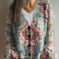 vintage-flower-art-print-buttoned-v-neck-cardigan-sweater-b1h7