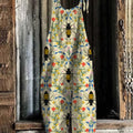 Bees Pattern Casual Jumpsuit