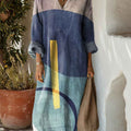 Women's Abstract Geometric Pattern Art Print Dress