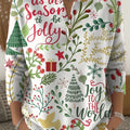 Vintage Christmas   Art Print Buttoned Cardigan Sweater